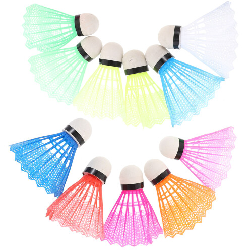 20 palline da badminton in plastica colorate, forma arcobaleno