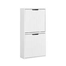 SoBuy FSR204-W Pladsbesparende, slankt skoskab ...