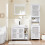SoBuy Ντουλάπι Νιπτήρα Λευκό 80x31,5x60,5cm MDF 2 Πόρτες 4