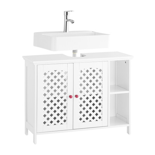 SoBuy Ντουλάπι Νιπτήρα Λευκό 80x31,5x60,5cm MDF 2 Πόρτες