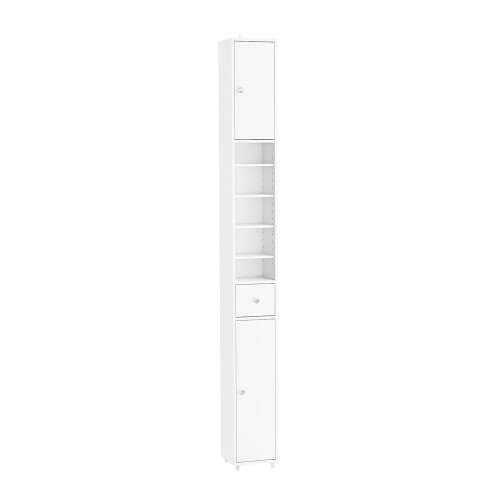 SoBuy Στενή Στήλη Μπάνιου 20x180x20cm Λευκό MDF