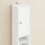 SoBuy Στενή Στήλη Μπάνιου 20x180x20cm Λευκό MDF 7