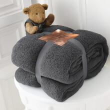 (Grey Teddy Fleece Throw, Double) Chunky Cord Soft Blanket | Cold Blanket UK Blanka | Lightweight & Breathable | Cozy Beighted Bedroom Accessory | Silver Grey Emerald | Trend