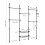 SoBuy Adjustable Floor Clothes Stand with Shelves, Black 3