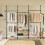 SoBuy Adjustable Floor Clothes Stand with Shelves, Black 5
