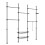 SoBuy Adjustable Floor Clothes Stand with Shelves, Black 1