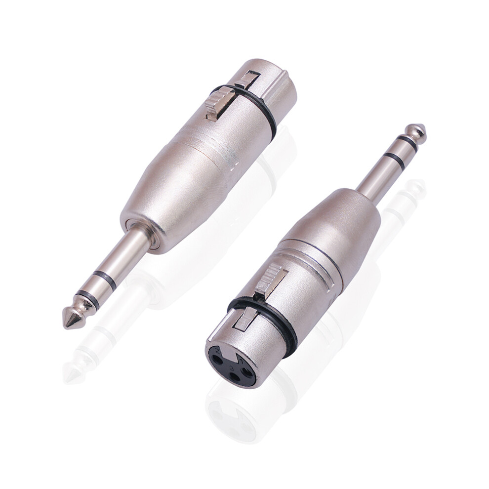 6 Pack Professional 6.35Mm To Xlr Female To Male Microphone Adapter Zinc Alloy 3221349557964