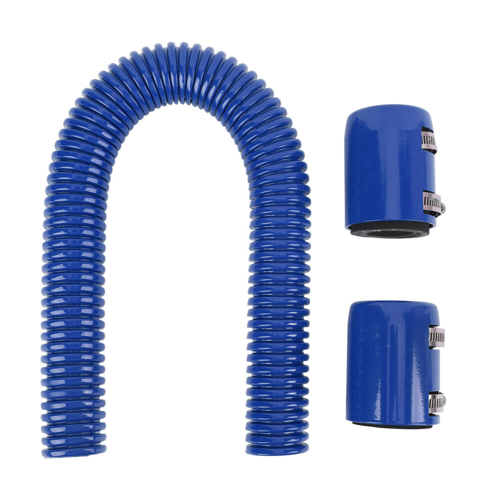 24In Stainless Steel Coolant Radiator Hose Kit Blue 8320539311678