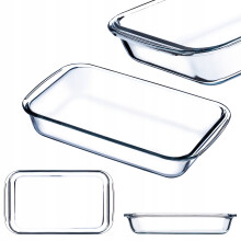 KADAX 1L rechteckige hitzebeständige Glasform, klein, zum Backen