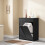 SoBuy Ντουλάπι Μπάνιου Μαύρο 78x38x90cm MDF 2 Συρτάρια 5