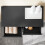 SoBuy Ντουλάπι Μπάνιου Μαύρο 78x38x90cm MDF 2 Συρτάρια 10
