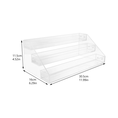 Durable Transparent Acrylic Spice Rack for Kitchen Countertop 1