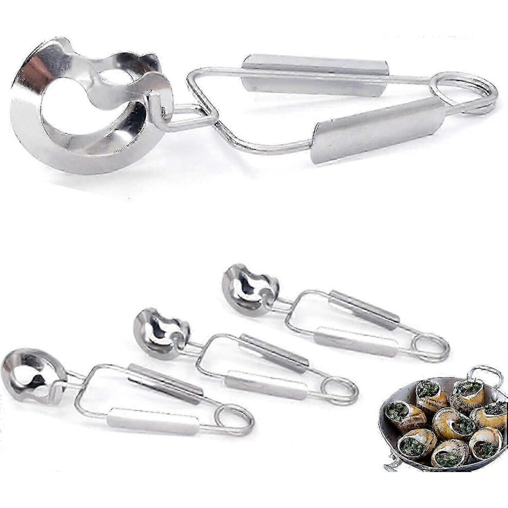 Stainless Steel Snail Tongs, Forks, Snail Tongs, Kitchen Tongs, Serving Tongs, Mini Kitchen Tongs, Easy Cleaning, for Home, Restaurant, Hotel, D