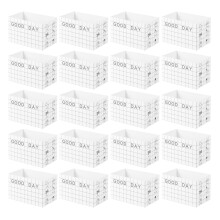 20 pezzi scatole carta per dolci , contenitori nero e bianco