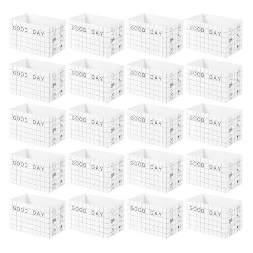 20 pezzi scatole carta per dolci , contenitori nero e bianco