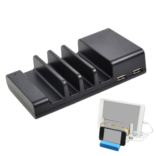 stazione con 4 usb, multipresa hub dock dispositivi nero