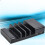 stazione con 4 usb, multipresa hub dock dispositivi nero 5