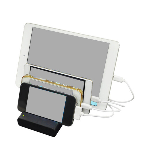 stazione con 4 usb, multipresa hub dock dispositivi nero 1