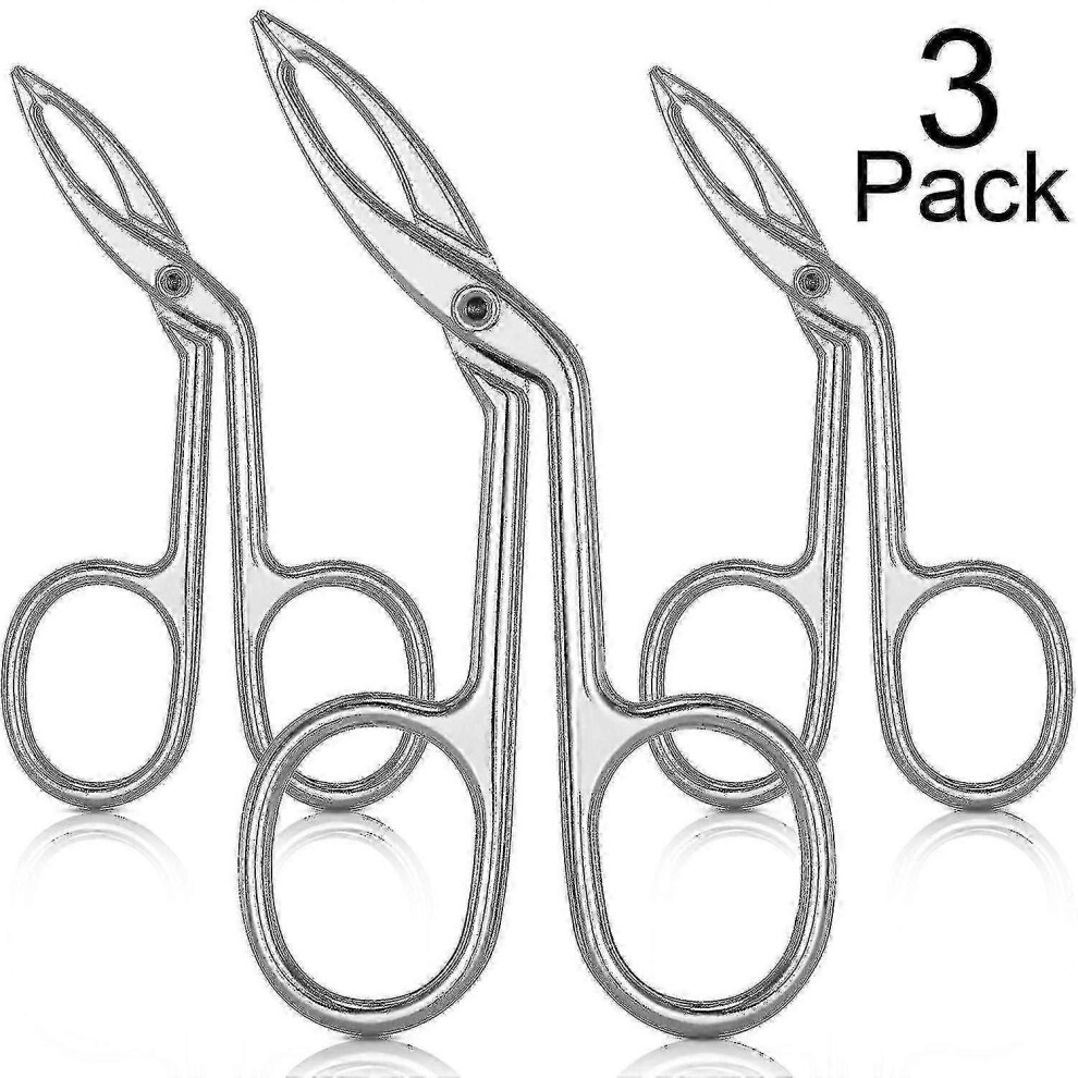 Silver Ï¼ Platedï¼Set Of 3 Eyebrow Tweezers, Straight Tip Scissors