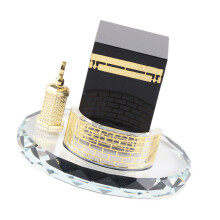 Muslimischer Kristall-vergoldeter Kaaba-Modell, 10 cm, religiöses Handwerk