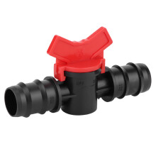 2 Stück Plastik Aquarien Wasserrohr Ventilschalter, 10 cm Schwarz + Rot