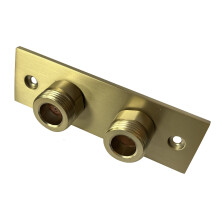 Nes Home Brushed Brass Easy Fixing Plate Bracket Mini Thermostatic Shower Valve