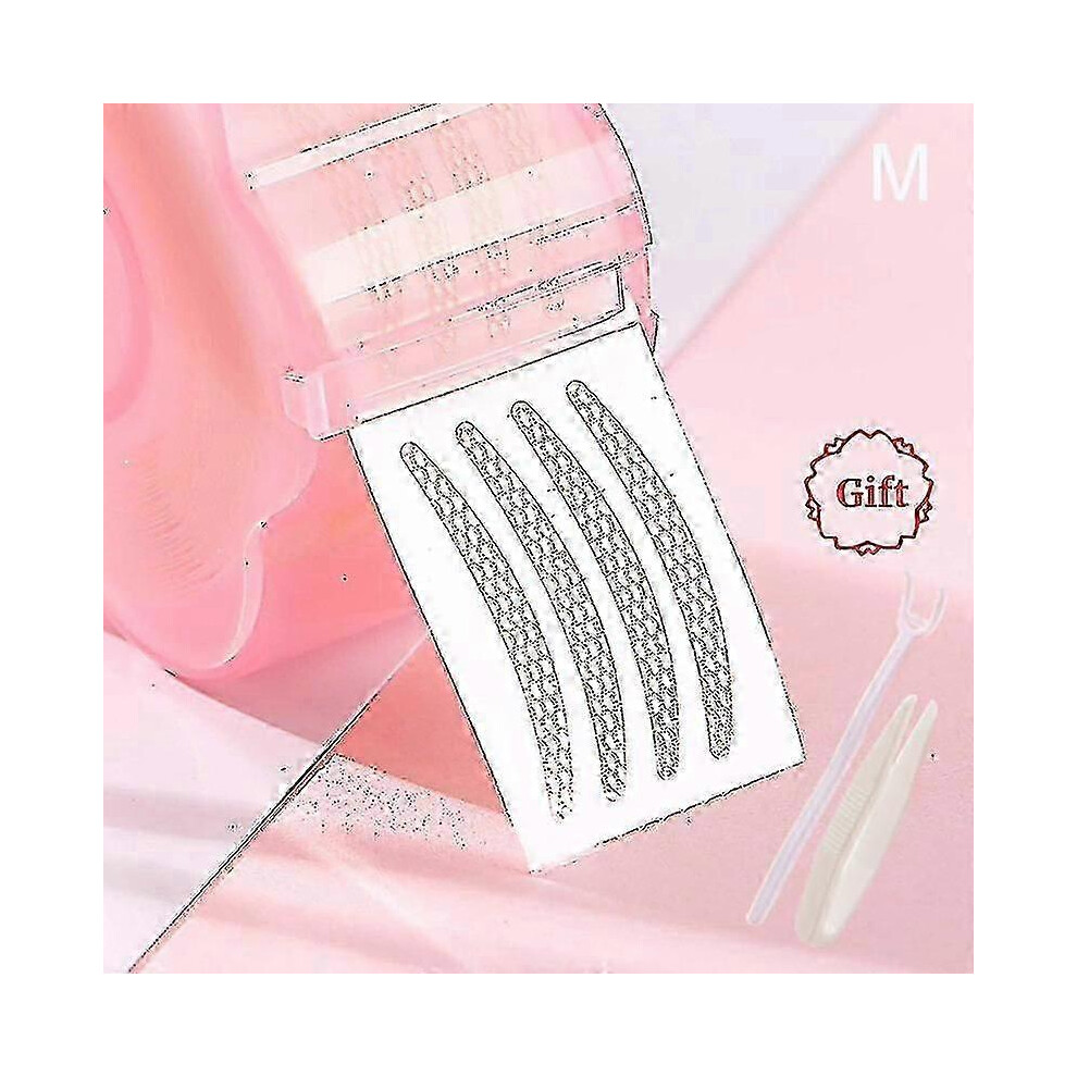 (360pcs M) Eyelid Tape Double Sided Sticker Clear Beige Invisible Eyelid Tape for Big Eyes Makeup Beauty - PJ