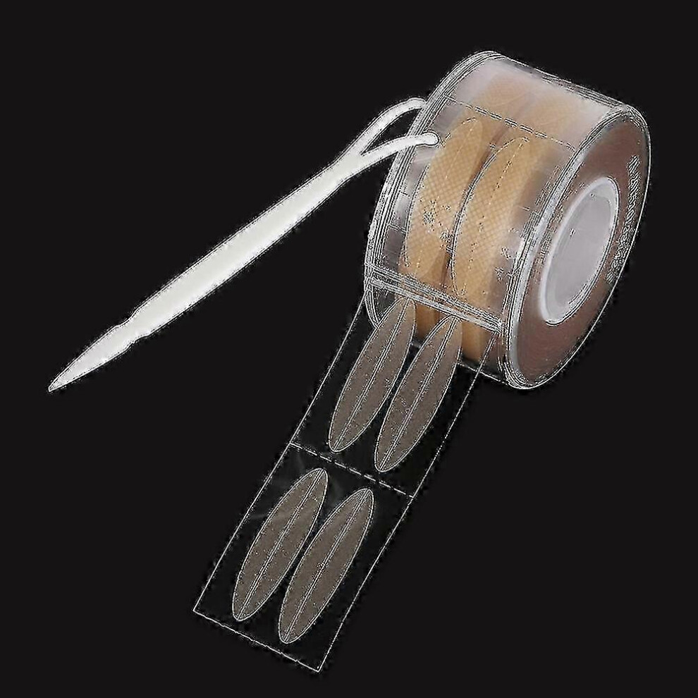 (600Pcs L Shape) Eyelid Tape Double Eyelid Sticker Clear Invisible Crease Natural Big Eyes Makeup Beauty Tools - Pj Beige