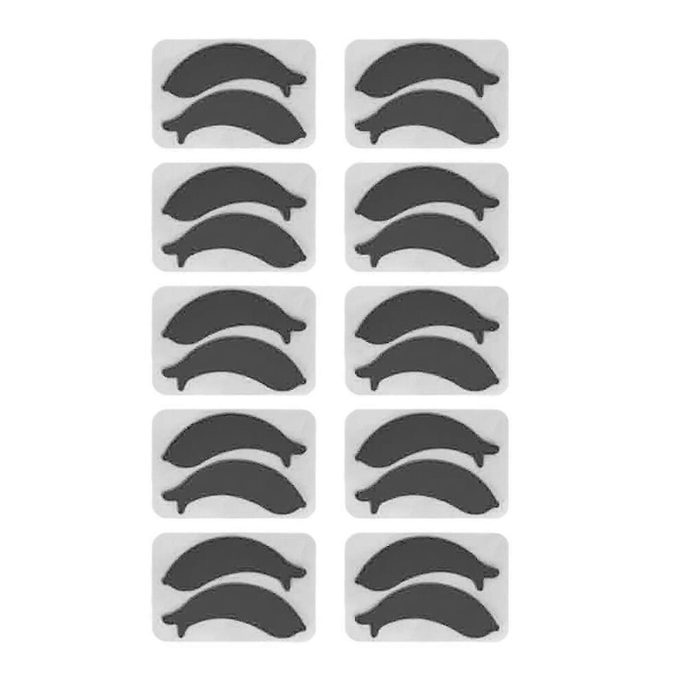 Black (Black) 10 Pairs Silicone Eyelash Extension Eye Patches Reusable Lower Lash Isolation Pads