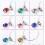 Hemoton 8 appendibili colorati per vino, assortiti 6