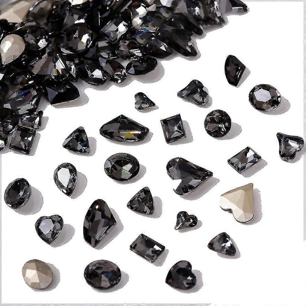 120Pcs Crystal Nail Rhinestones,DIY Nail Art Rhinestones,Multi-Shape Nail Art Decoration