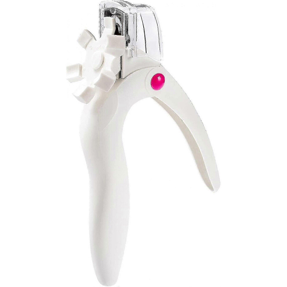 Acrylic Nail Clipper, Adjustable Stainless Steel Nail Clipper, Artificial Nail Clipper for Fake Nails, Manicure Project - White, 1pc