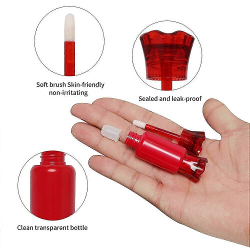 12 Pack Empty Plastic Candy Shaped Lip Gloss Tubes Refillable Clear 2