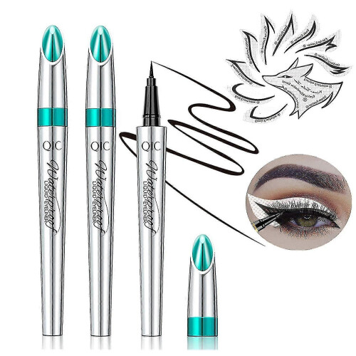 waterproof liquid eyeliners, long-lasting, ultra-fine felt tip, with 2 eyeliners