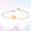anklet mujer con colgante dorado melocotón 10