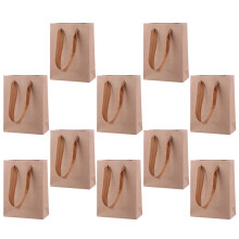 30Pz Borse Tote in Carta Kraft Khaki Ideali Per Snack E Regali