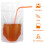 bestonzon 50 pz contenitori trasparente con cannucce 8