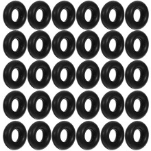 100Pcs Black Soft Silicone Rings Spacer Beads for Charm Bracelets DIY