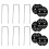 Ground Anchors Pegs Anti Rust U Shape Hook-6 piece set 1