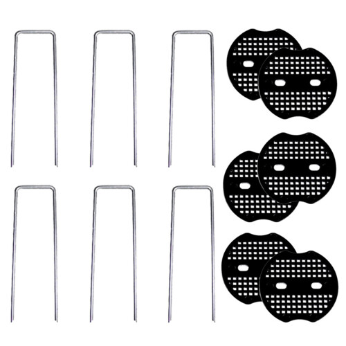 Ground Anchors Pegs Anti Rust U Shape Hook-6 piece set