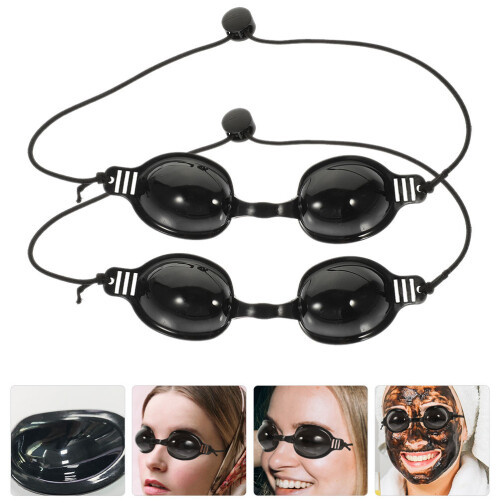 2Pcs Black Protective Eyewear Tanning Goggles for Safety 2