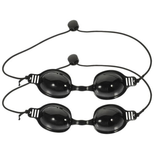 2Pcs Black Protective Eyewear Tanning Goggles for Safety 1