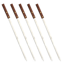 5 brochetas . con mango madera, para carne
