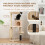 PawHut (Cream) PawHut Cat Tree Tower Scratching Post Bed House, 132cm 5