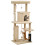 PawHut (Cream) PawHut Cat Tree Tower Scratching Post Bed House, 132cm 2