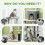 PawHut (Grey) PawHut Cat Tree Tower Scratching Post Bed House, 132cm 7