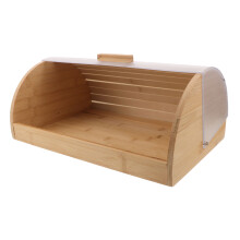 Bamboo Bread Box: Contenitore Rustico Con Coperchio Scorrevole Khaki