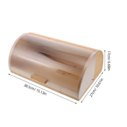 Bamboo Bread Box: Contenitore Rustico Con Coperchio Scorrevole Khaki 2