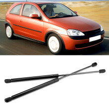 2 Stück 9114311 Gasdruckfedern für Vauxhall Corsa C 2001-2006 Limousine, Schwarz, 475mm