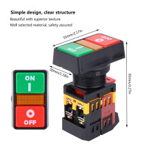 PPBB-30N Doppelter Druckknopf-Schalter 380VAC mit integriertem LED Ein/Aus Momentanstellung